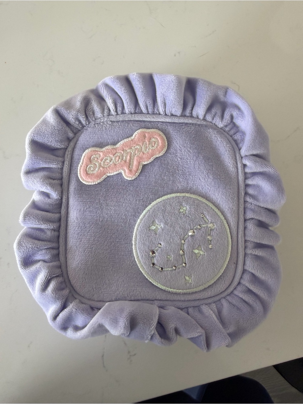 Stoney Clover Lane Velvet Ruffle mini pouch